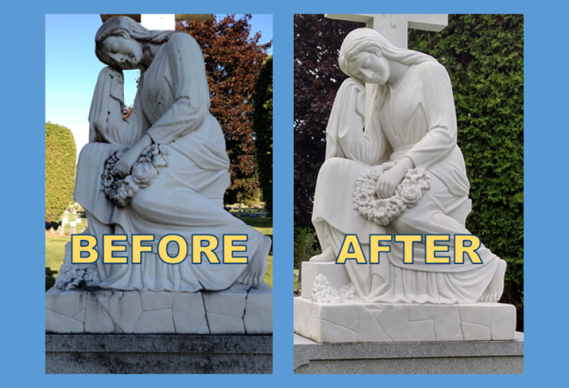 Monument Cleaning Before & After